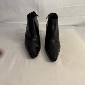 Elegant Black Leather Ankle Boots
